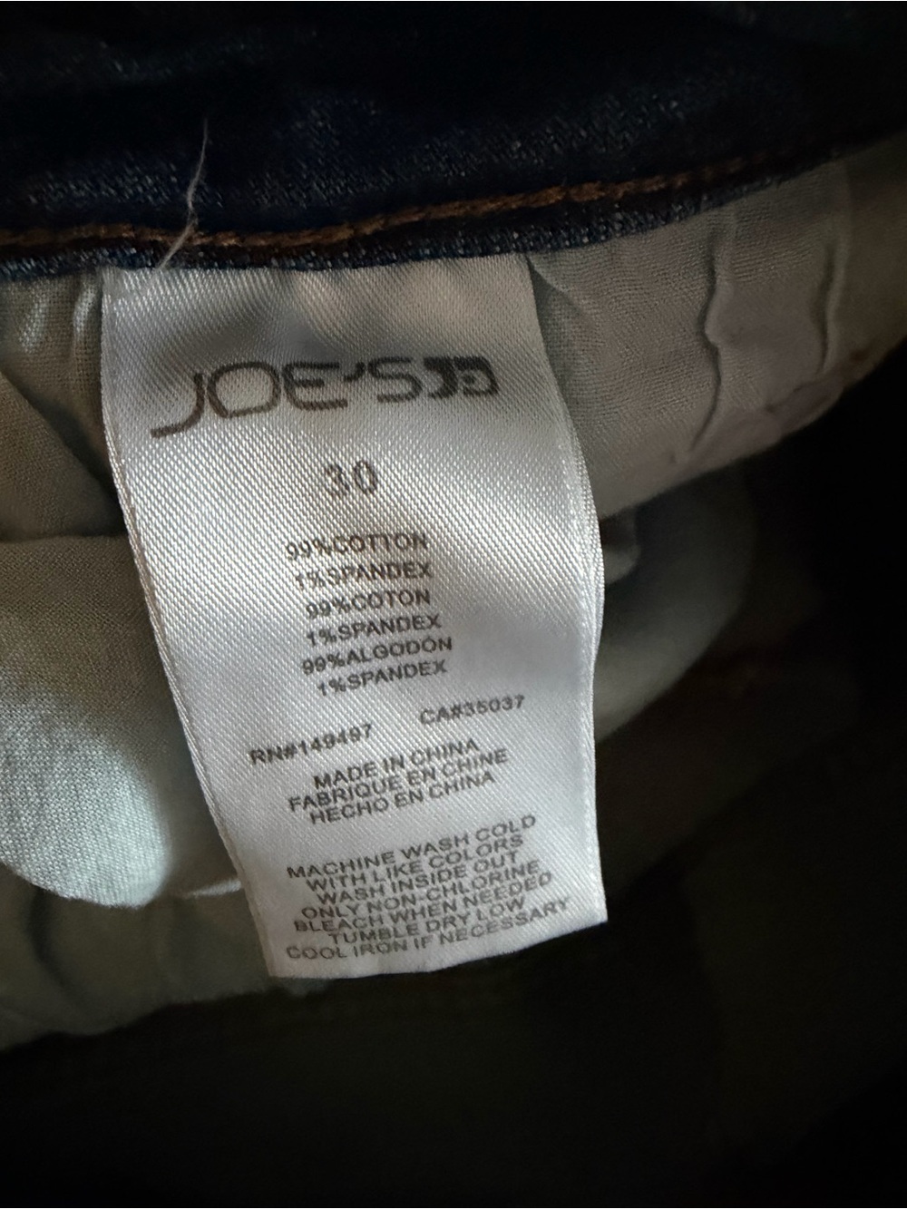 Joe's Jeans Distressed Blue Denim Cutoff Shorts - Picture 2 of 6
